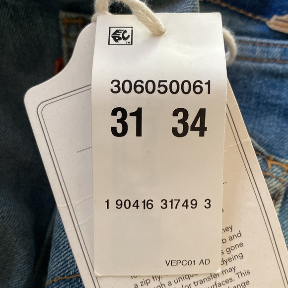 Levi’s 1969 606 Jeans - Cone Denim - Orange Tab 31 x 34 NEW - Picture 16 of 16